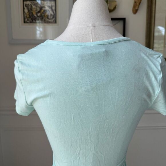 Young Fabulous & Broke Blue Ombré Midi Dress Ruched Sides Stretchy $150 S - Picture 7 of 8